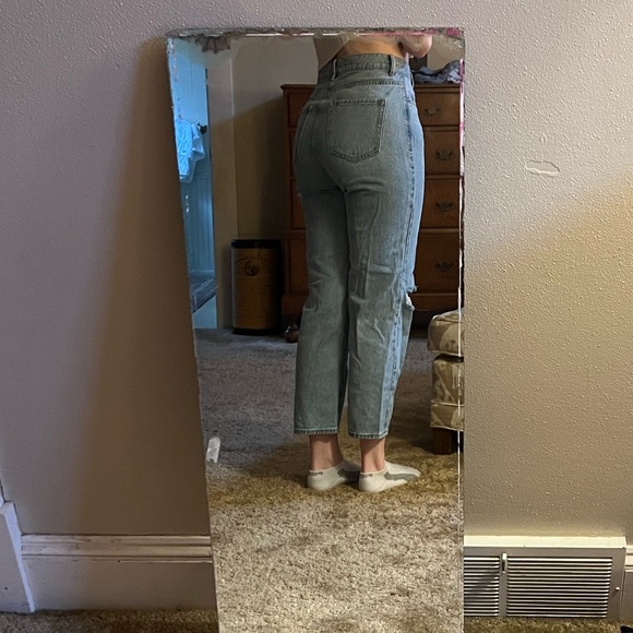 PacSun Light Blue High Waisted Straight Leg Jeans - Picture 3 of 6